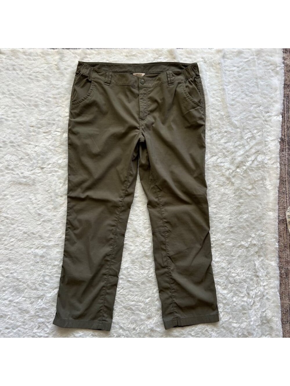 Womens Duluth Olive Green Nylon Quick Dry Outdoor Hiking Pants Gorpcore - 18X31